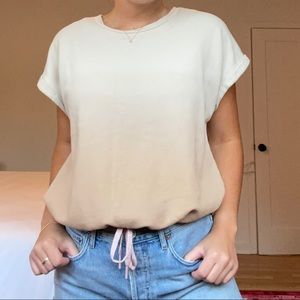 The Upside ombré short sleeve terry sweatshirt.